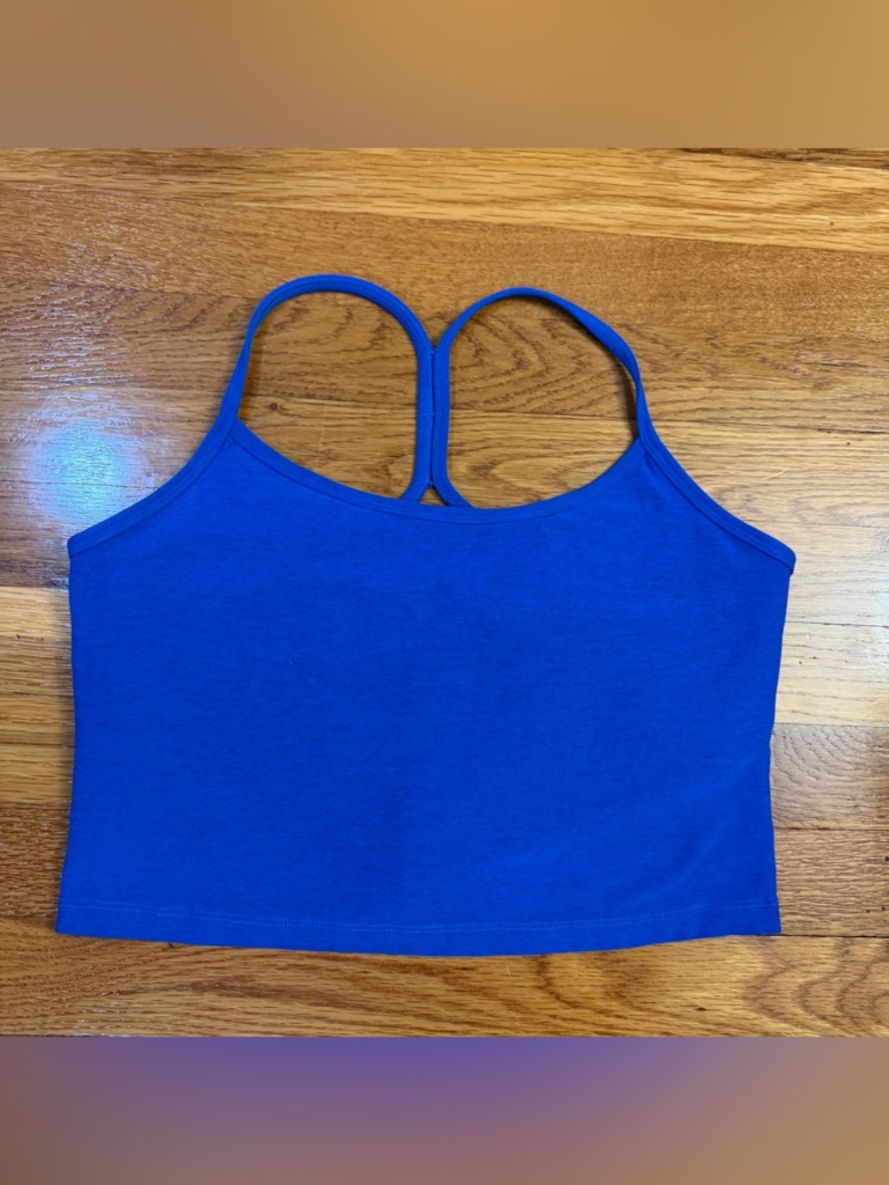 Beyond Yoga Spacedye Slim Racerback Cropped Tank Vibrant Blue - Size Large - Picture 6 of 6